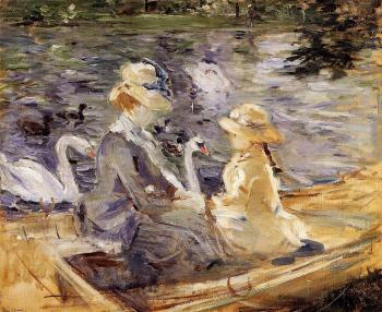 Berthe Morisot : On the Lake in the Bois de Boulogne